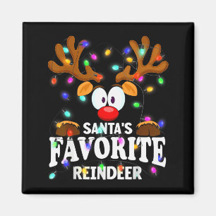 Christmas Men Women Santa's Favourite Reindeer Magnet