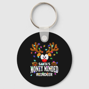Christmas Men Women Santa's Money Minded Reindeer  Key Ring