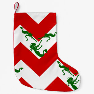 christmas mermaid chevron small christmas stocking