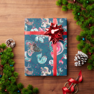 Christmas Mermaid & Friends Wrapping Paper