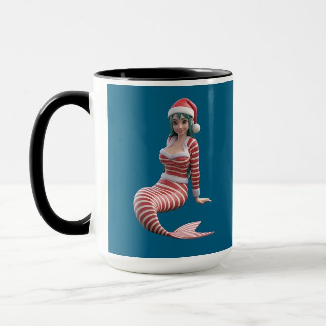 Christmas Mermaid Mug (Left)