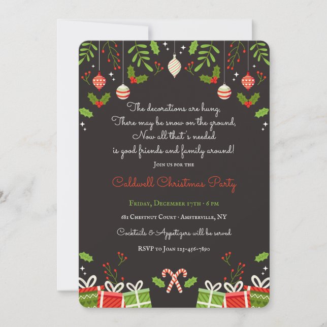 Christmas Merriment Invitation (Front)