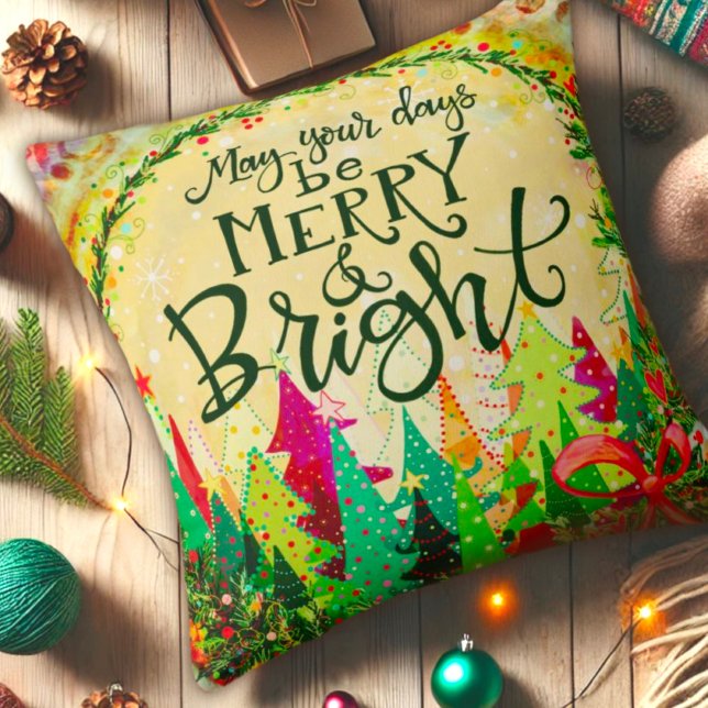 Christmas Merry and Bright Fun Holiday Inspirivity Cushion (Creator Uploaded)