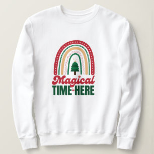 christmas,merry and bright,merry,modern,retro typo sweatshirt