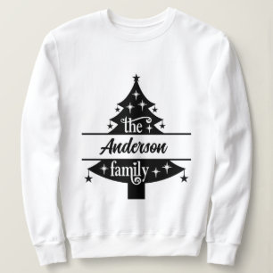 christmas,merry and bright,merry,modern,retro typo sweatshirt
