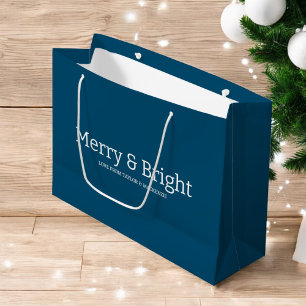 Christmas Merry and Bright Personalised Large Gift Bag
