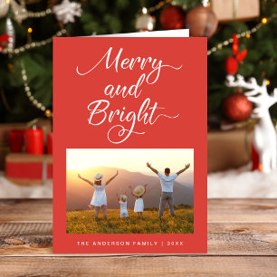 Christmas Merry and Bright Photo Holiday Card