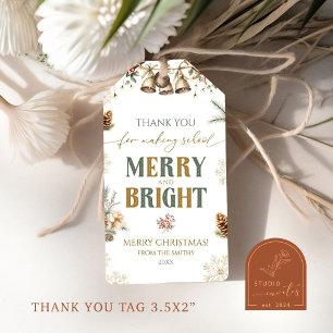 Christmas Merry and Bright Teacher Gift Tags