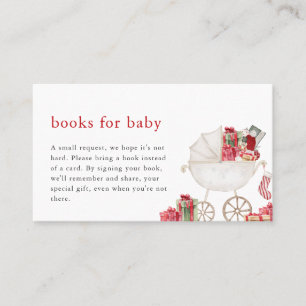 Christmas Merry Baby Shower Books for Baby Card