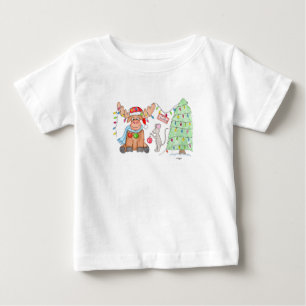 Christmas - Merry Christ-Moose! Baby T-Shirt