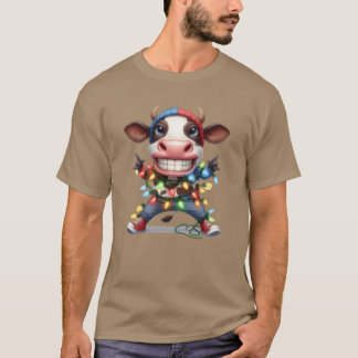 Christmas Merry Christmas For Gift Christmas Cow v T-Shirt