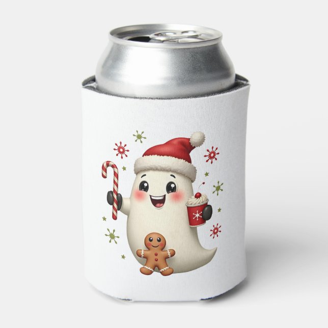 Christmas Merry Christmas For Gift Christmas Ghost Can Cooler (Can Front)
