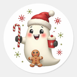Christmas Merry Christmas For Gift Christmas Ghost Classic Round Sticker