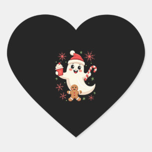 Christmas Merry Christmas For Gift Christmas Ghost Heart Sticker