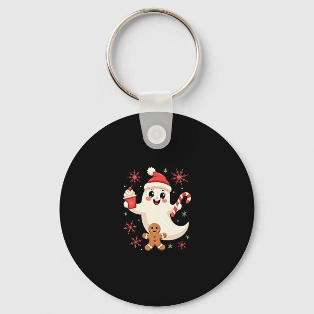 Christmas Merry Christmas For Gift Christmas Ghost Key Ring (Front)