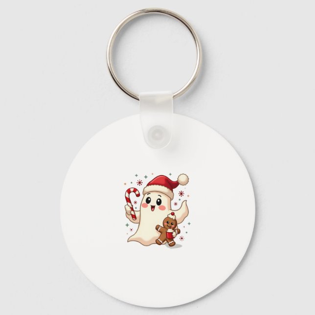 Christmas Merry Christmas For Gift Christmas Ghost Key Ring (Front)