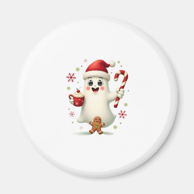 Christmas Merry Christmas For Gift Christmas Ghost Magnet (Front)