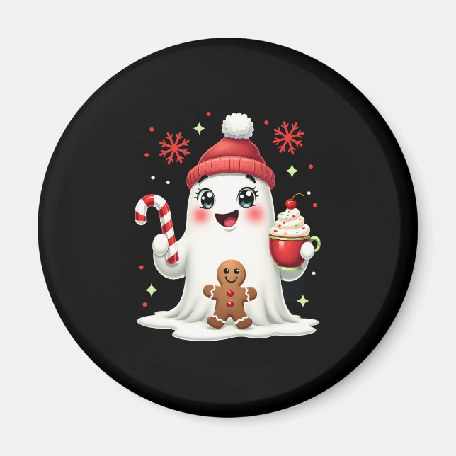 Christmas Merry Christmas For Gift Christmas Ghost Magnet (Front)
