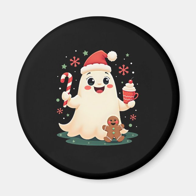 Christmas Merry Christmas For Gift Christmas Ghost Magnet (Front)