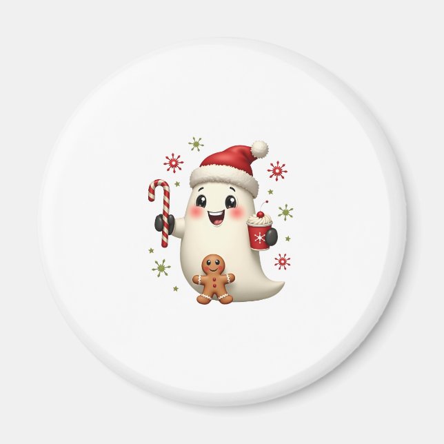 Christmas Merry Christmas For Gift Christmas Ghost Magnet (Front)
