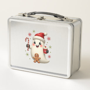 Christmas Merry Christmas For Gift Christmas Ghost Metal Lunch Box