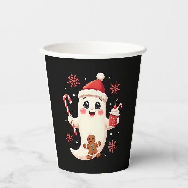 Christmas Merry Christmas For Gift Christmas Ghost Paper Cups (Front)