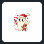 Christmas Merry Christmas For Gift Christmas Ghost Square Sticker<br><div class="desc">Christmas Merry Christmas For Gift Christmas Ghost (3)</div>