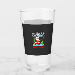 Christmas Merry Christmas For Gift Fishing Santa ( Glass