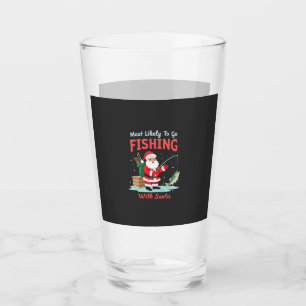Christmas Merry Christmas For Gift Fishing Santa ( Glass