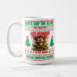 Christmas Merry Christmas For Gift Funny Reindeer  Coffee Mug
