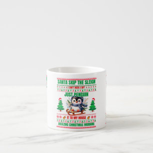 Christmas Merry Christmas For Gift Penguin Espresso Cup