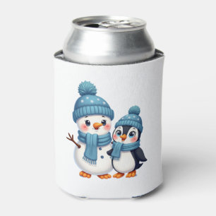 Christmas Merry Christmas For Gift Penguin Snowman Can Cooler