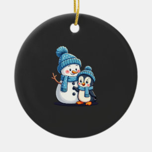 Christmas Merry Christmas For Gift Penguin Snowman Ceramic Tree Decoration