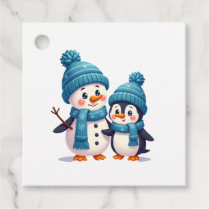 Christmas Merry Christmas For Gift Penguin Snowman Favour Tags