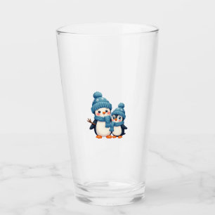 Christmas Merry Christmas For Gift Penguin Snowman Glass