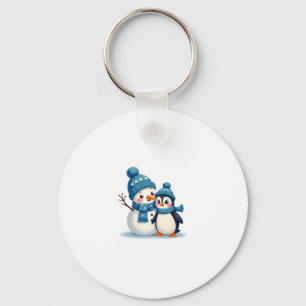 Christmas Merry Christmas For Gift Penguin Snowman Key Ring