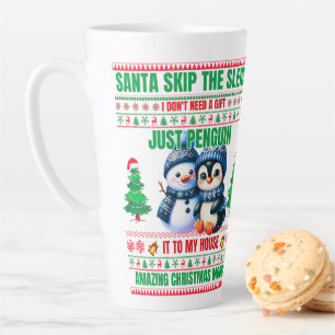 Christmas Merry Christmas For Gift Penguin Snowman Latte Mug