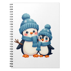 Christmas Merry Christmas For Gift Penguin Snowman Notebook