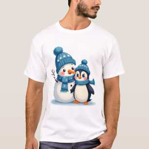 Christmas Merry Christmas For Gift Penguin Snowman T-Shirt