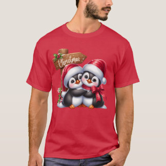 Christmas Merry Christmas For Gift Penguins friend T-Shirt