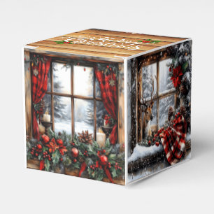 Christmas Merry Christmas Hunting Cabin Snow Gift Favour Box