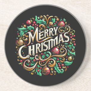 Christmas Merry Christmas Morning Holiday Cute Coaster