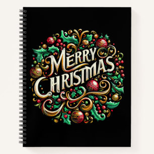 Christmas Merry Christmas Morning Holiday Cute Notebook