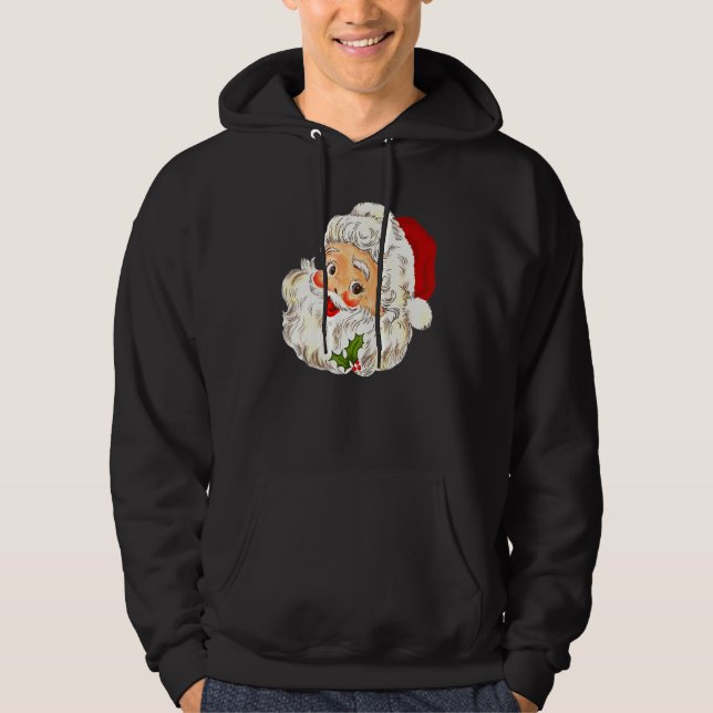 Christmas Merry Christmas Vintage Santa Hoodie (Front)