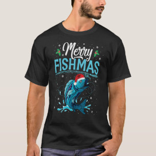 Christmas Merry Fishmas Fishing Fisherman Xmas T-Shirt
