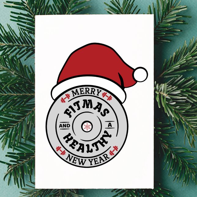Christmas Merry Fitmas and Healty New Year Card (Creator Uploaded)