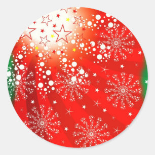 Christmas Merry Holiday Tree Ornaments celebration Classic Round Sticker