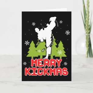 Christmas Merry Kickmas Funny Christmas Tree Kickb Card