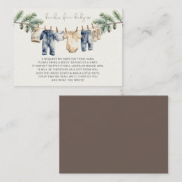 Christmas Merry Little Baby Shower Book Request Enclosure Card