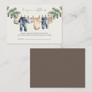 Christmas Merry Little Baby Shower Diaper Raffle Enclosure Card
